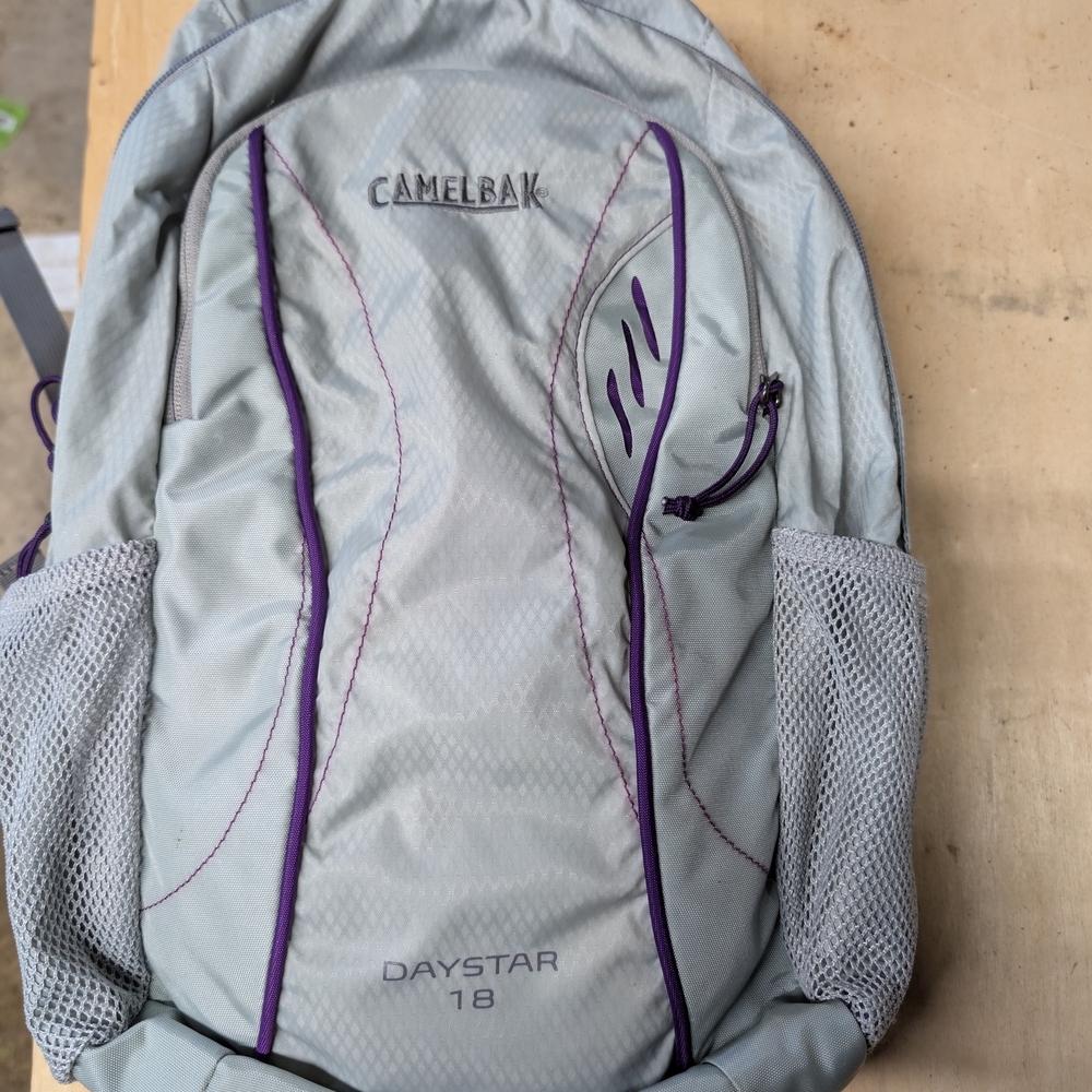CamelBak Gray and Purple Backpack Streamlined Design